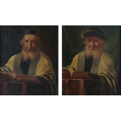 A pair of Portraits of a Rabbi